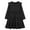 Black, variant on bbymog Dresses for Girls 10-12 Solid Color Fluffy Long Sleeve Layered Dress Girls Clothes Black 12 Years