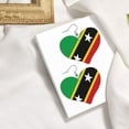 thumbnail image 4 of Heart Earrings Saint Kitts And Nevis Flag Dangling Heart Drop Earrings For Women Love Dangle Earrings Gift, 4 of 6