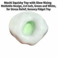 thumbnail image 3 of Mochi Squishy Toy with Slow Rising Moldable Design, 2.4 Inch, Green and White, for Relaxation, Sensory Squeeze Toy, 3 of 3