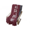 thumbnail image 4 of Keep Calm Soft Flannel Fleece Throw Blanket, Wine Theme with a Bottle and 2 Glasses Popular Slogan About Alcoholic Drink, Cozy Plush for Indoor and Outdoor Use, 50" x 70", Ruby White, by Ambesonne, 4 of 6