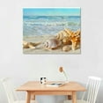 thumbnail image 2 of EastSmooth S73975 Beach Picture Decor Ocean Canvas Wall Art Prints of Starfish and Seashell on Sandy Seaside Ready to Hang for Living Room Bedroom Office Wall Decor Home Decoration, 2 of 6