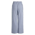 thumbnail image 4 of GEWSEY Womens Pajama Pants Cotton Plaid Lounge Pants Y2K Pj Bottoms Drawstring Sleepwear With Pockets S-3XL (Blue, M), 4 of 9