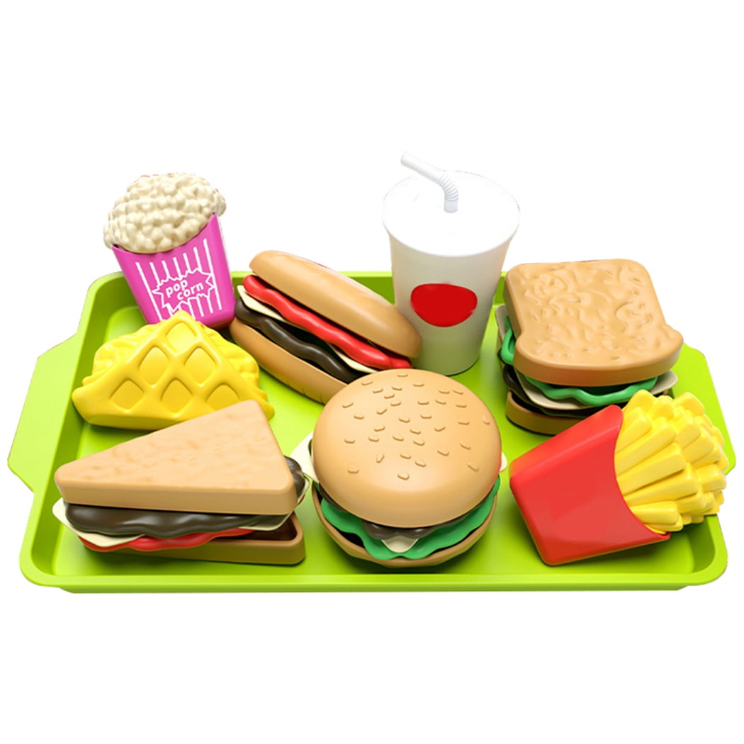 Play Food Toys Set Educational Funny Pretend Toys Fast Food Playset for