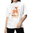 thumbnail image 2 of Unbothered Deer and Butterflies Women's T-shirt, 2 of 3