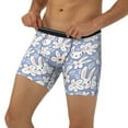 thumbnail image 3 of Salouo Rabbit And Floral Pattern Men's Boxer Briefs, Soft & Breathable Underwear Elastic Waistband Briefs for Men,1-Pack, 3 of 7