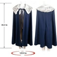 thumbnail image 6 of VZQI Renaissance Cloak with Hood Witch Hooded Cape Medieval Costume, 6 of 6