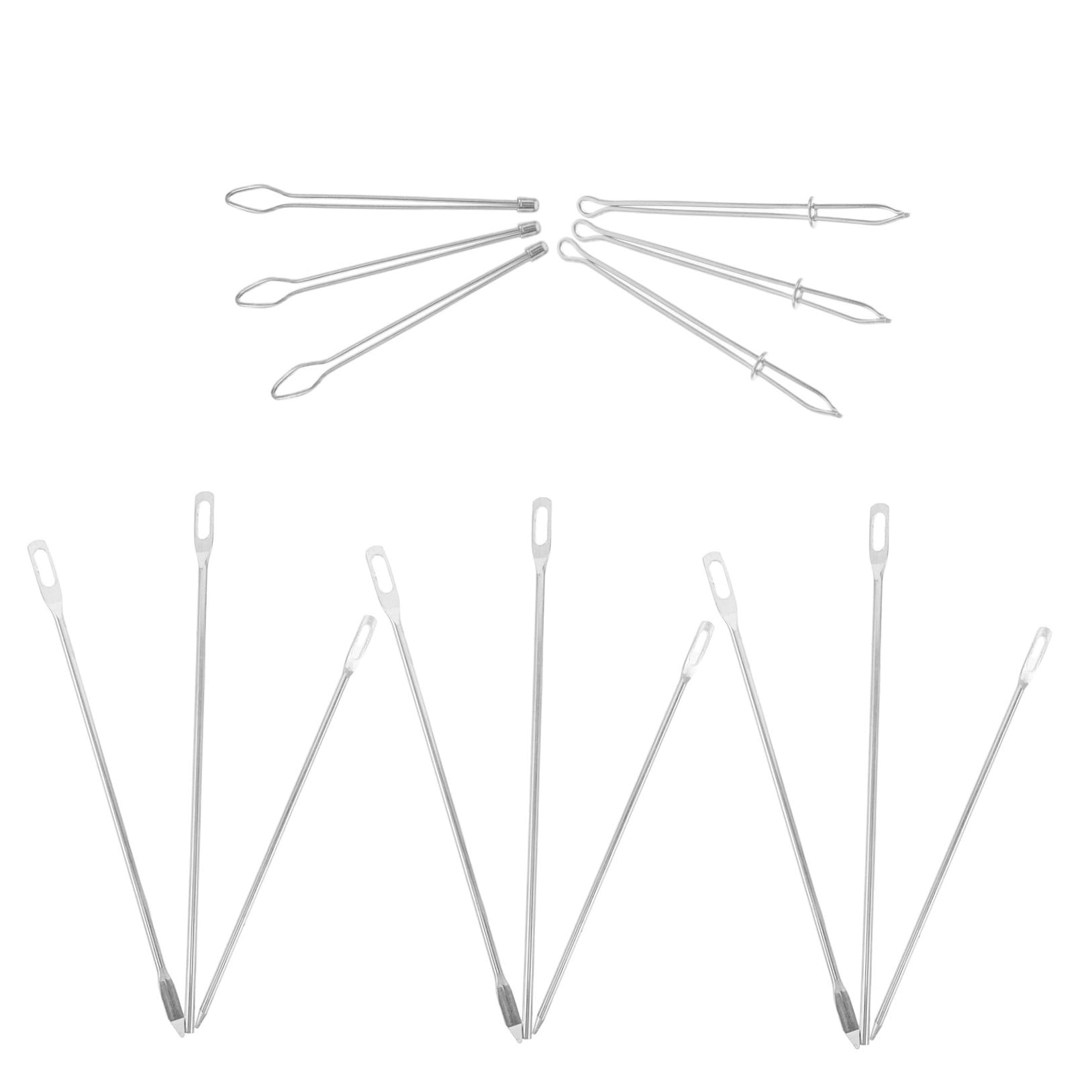 TABLZONE 15-Piece Metal Drawstring Threader Set Plated for Home Sewing, Crafts, Knitting Needle Tools