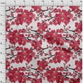 thumbnail image 4 of oneOone Viscose Chiffon Red Fabric Asian Chinese Floral Sewing Craft Projects Fabric Prints By Yard 42 Inch Wide, 4 of 4