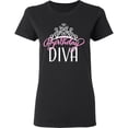 thumbnail image 3 of Inktastic Birthday Diva in Pink with Tiara Women's T-Shirt, 3 of 5