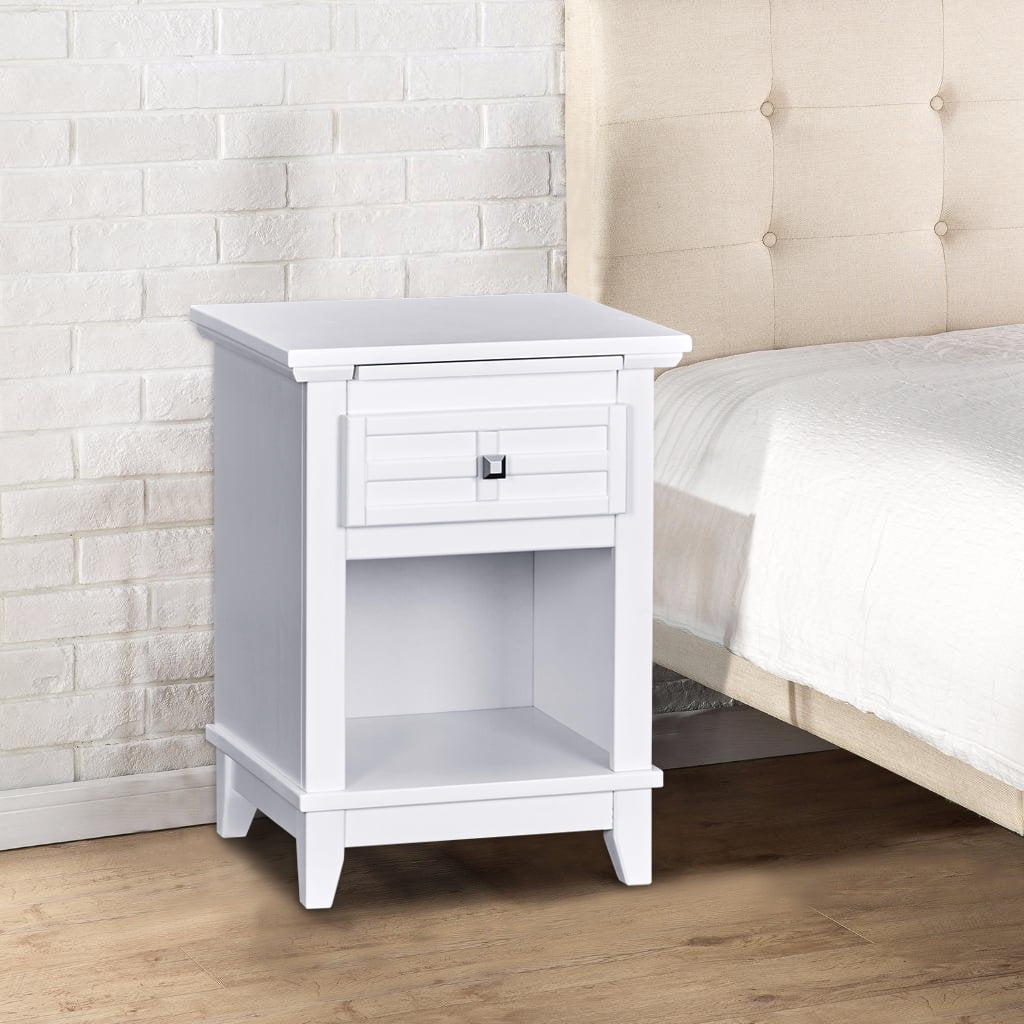 MUSEHOMEINC Classic Style Nightstand with Drawer, and PullOut Tray/End