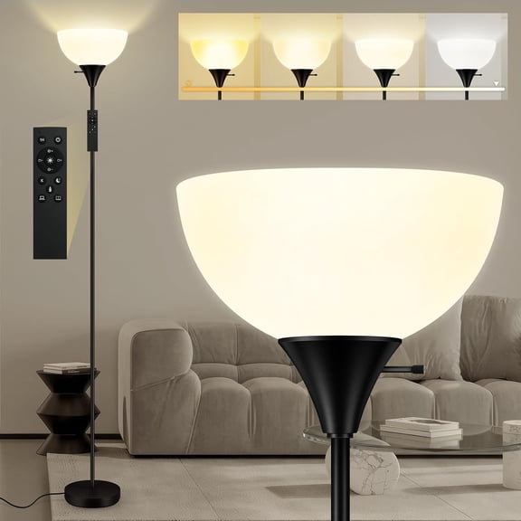 Floor Lamps for Living Room, 71'' Torchiere Floor Lamps with Remote, 2700K-6500K Colors Temperature & Brightness Adjustable, 10W/1200LM Bright Dimmable Floor Lamp,Tall Standing Lamp