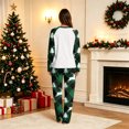 thumbnail image 5 of Christmas Family Matching Pajamas Christmas Pjs Holiday Nightwear Sleepwear Sets Long Sleeve Pjs for Mom Dad Kids Baby,Green Buffalo Plaid Jesus X‑Mas Tree Print, 5 of 5