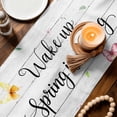 thumbnail image 3 of Spring Groundhog Table Runner 72 Inches, Watercolor Sunflower Botanical Vintage Bed Runner Dresser Scarves Tabletop for Indoor Outdoor Parties/Ceremony/Banquet, 14" x 72", 3 of 8