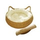 thumbnail image 2 of Cama para gatos, nido con cojín extraíble, salón para gatos, cómodo tablero rascador para gatos, casa para mascotas para perros pequeños, cachorros y Almohada blanca 38x13cm Yinane Salón de camas para gatos, 2 of 8