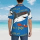 thumbnail image 4 of Fotbe Shark With Sunglasses and Lobste Camisa Hawaiana para Hombre Unisex – Camisa Casual de Verano con Botones de Manga Corta de Algodón y Lino,Small, 4 of 7