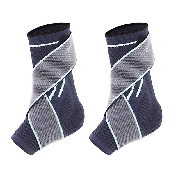 Manga de compresión con correas ajustables, soporte para pies y estabilizador de pies, calcetines deportivos con vendaje - Talla M