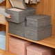 thumbnail image 4 of Caja de almacenamiento con asa lavable Cateissary 47x34x21cm Gris, 4 of 6