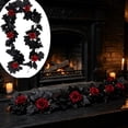 thumbnail image 2 of Hanging Flowers Plant,Black Flexible Bendable Artificial Flower Garland for Halloween Home Livingroom Theme Party Decor, 2 of 9