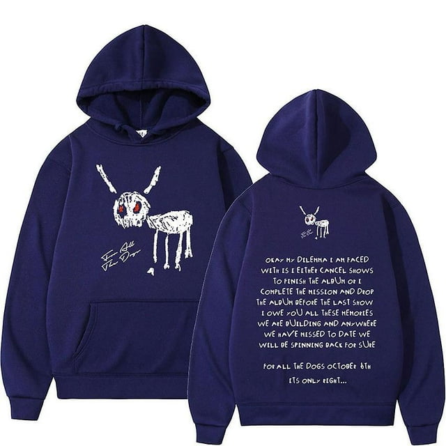 Rapper Drake For All The Dogs Letter Hoodie Men's Hip Hop -WEVALLEY