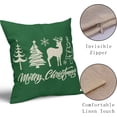 thumbnail image 4 of Green Merry Christmas Tree Deer Pillow Covers 20x20 Set of 2 Rustic Xmas Snowflakes Print Decorative Outdoor Pillowcases Winter Farmhouse Throw Cushion Case Decor for Couch Sofa Bed, 4 of 6