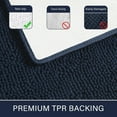 thumbnail image 3 of DweIke Chenille Bathroom Mats With Non-Slip Backing Machine Washable Indoor Durable Rug 24"x60",Navy, 3 of 6