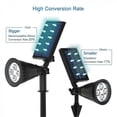 thumbnail image 3 of Solar Powered Spot Lights Ourdoor Waterproof Landscape Bright LED Spotlights Outside Security Lighting for Garden, Back Yard, Walkway, Driveway, 3 of 4