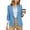 *2-Blue, variant on Women's Ruched 3/4 Sleeve Single Button Blazer,Shawl Lapel Slim Fit Work Jacket For Women, Ladies' Solid Color Casual Office Coat With Pockets,Beige,S-2XL