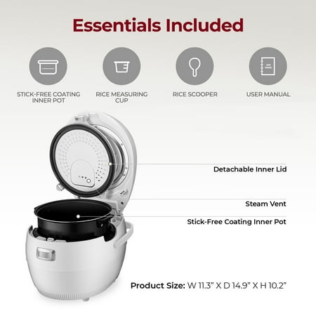 CUCKOO ELECTRONICS - Cuckoo 10-cup Multifunctional Micom Rice Cooker and Warmer – 16 built-in programs - White