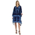 thumbnail image 5 of Bimba Printed Caftan Gown Maxi Robe Dress For Women Beachwear Short Swimsuit Cover Up, 5 of 7