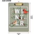 thumbnail image 3 of FMSHPON Watercolor Bird Christmas Clipboard Hardboard Wood Nursing Clip Board and Pull for Standard A4 Letter 13x9 inches, 3 of 8