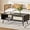 Black, variant on DIYART Black Rattan Coffee Table, Mid Century Modern with Drawer & Shelf, 39'' Wooden Boho Coffee Table for Living Room