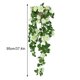 thumbnail image 2 of Guirnalda de rosas artificiales, simulación de flores, vid, decoración floral, colgante de pared, plástico, flor falsa, ratán, blanco Inevent HA8441-01B, 2 of 6