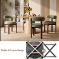 thumbnail image 6 of Wooden Dining Chairs Set of 4, Mid Century Upholstered Kitchen Chairs Farmhouse Side Chairs with Solid Wood Legs,Green, 6 of 14