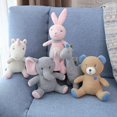 thumbnail image 4 of Kids Wool Knitted Plush Toys Elephant Bear Dinosaur Animal Stuffed Dolls, 4 of 6