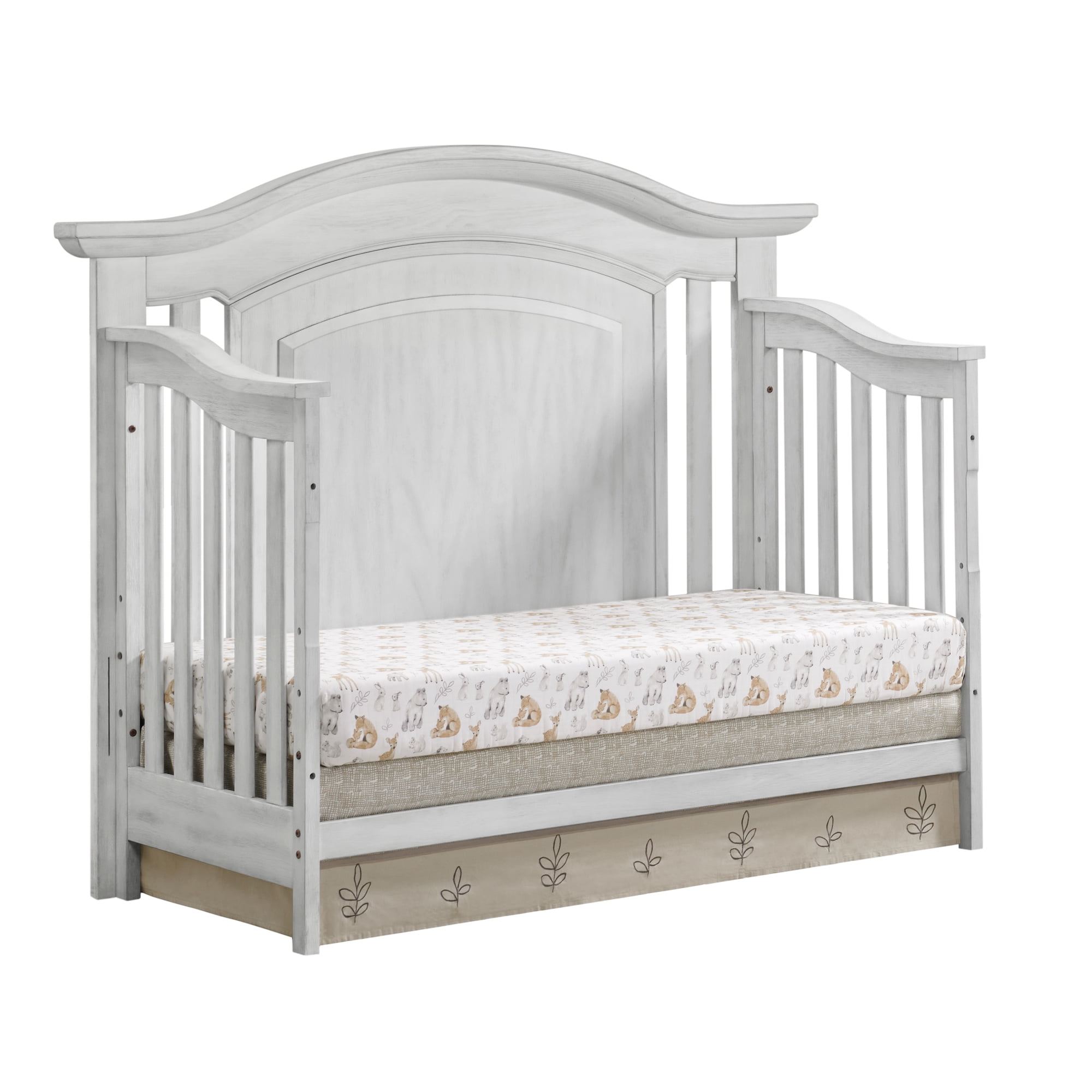 Oxford Baby London Lane 4-in-1 Convertible Crib, Vintage White