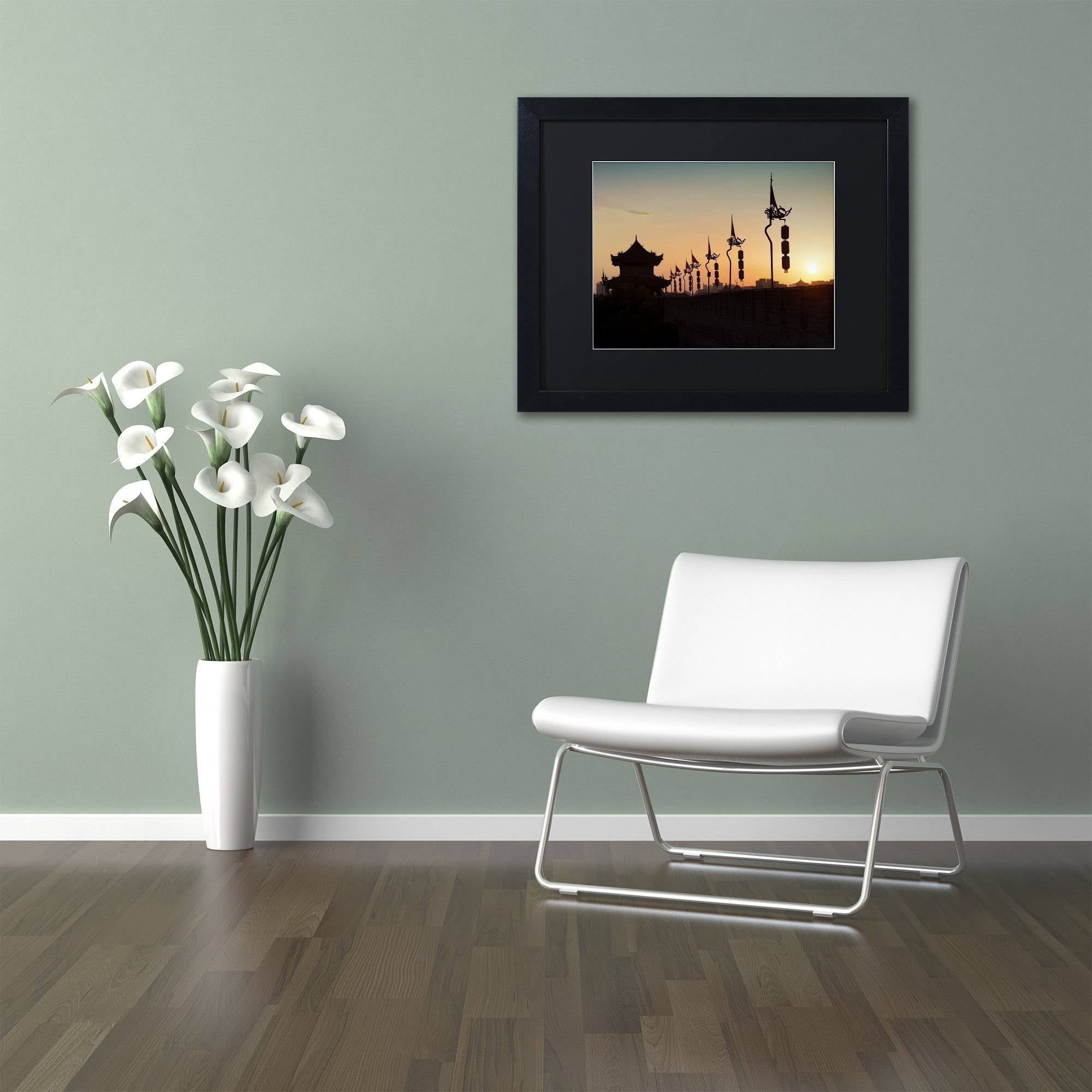 Trademark Fine Art "Chinese Shadow" Canvas Art by Philippe Hugonnard, Black Matte, Black Frame