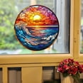 thumbnail image 2 of Stained Glass Window Stickers Sun And Ocean Design Beautifully Wall Stickers For Home Décor And Gifts, 2 of 7