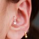 thumbnail image 2 of Mini pendientes de gota colgantes de estrella pequeña de plata de ley para mujeres adolescentes aros de cartílago para dormir joyería bonita JAMW  Sencillez, 2 of 5