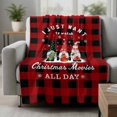 thumbnail image 2 of Red Christmas Blanket Soft Cozy Warm Twin Blanket for Bed, Plush Fuzzy Flannel Fleece Blankets for Sofa, Checkered Gnomes Xmas Tree Snowflake Throw Blankets for Couch, Gifts for Men, 60"x80", 2 of 9