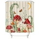 thumbnail image 3 of Juego de cortinas de baño Jieprom con forma de hongo, mariposa y flor, 3 of 7