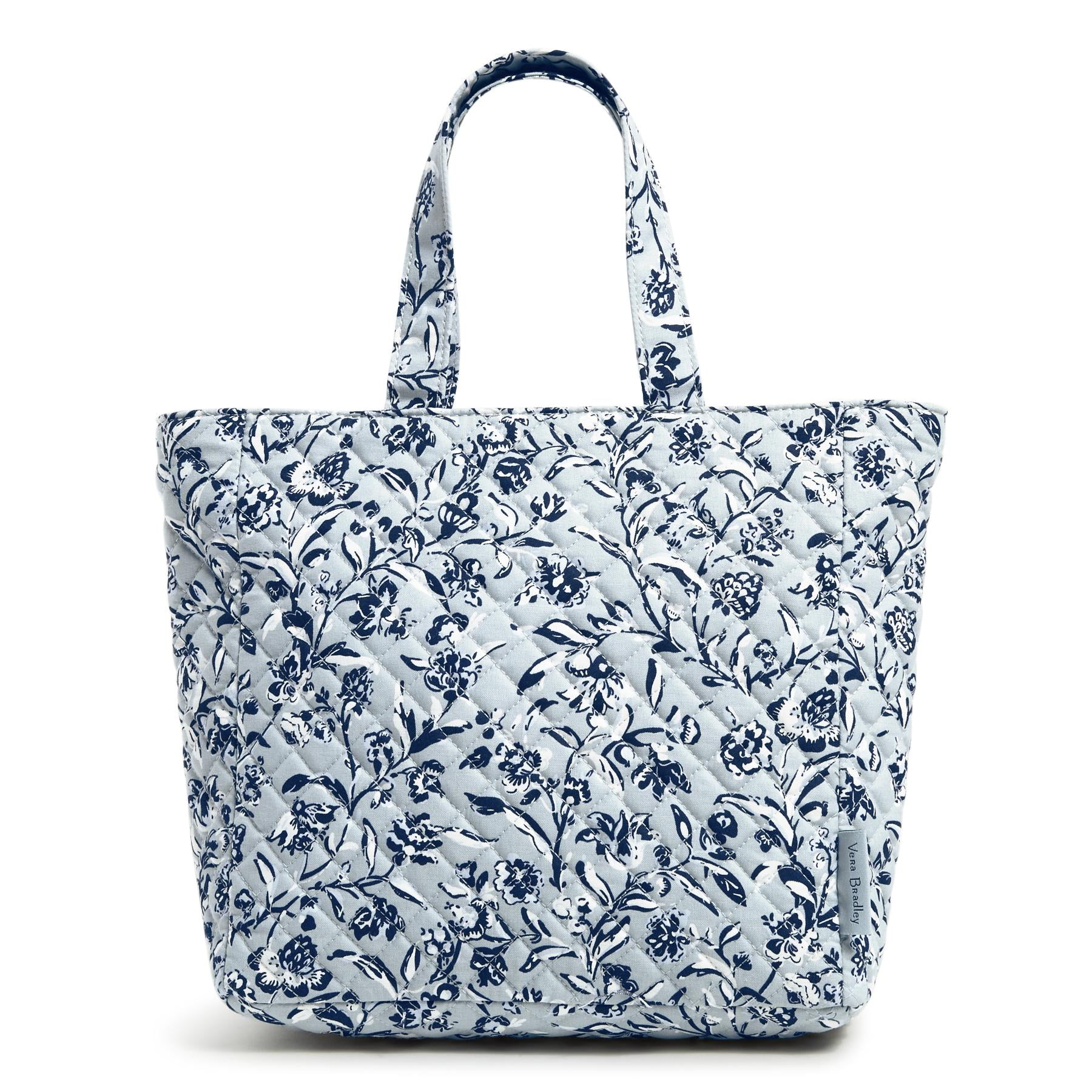 Vera Bradley Women's Recycled Cotton Lunch Tote Bag Perennials Gray ...