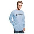 thumbnail image 2 of Daxton Retro West Coast Arch Font Long Sleeves T Shirt Soft Med Weight Cotton, Sky Tee Black Font, S, 2 of 2