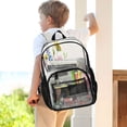 thumbnail image 7 of PVC Transparent Backpacks Clear Backpack for Travel and Outings Colorful Watercolor Wildflowers, 7 of 7