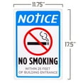 thumbnail image 5 of Bolthead Industrial No Smoking Signs for Business, Pre-Drilled Metal 18x12", 5 of 6