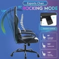 thumbnail image 5 of PayLessHere Ergonomic Pu Desk Chair ，Racing Gaming Chair，Lumbar Support for Back Pain Adults，White, 5 of 7