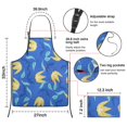 thumbnail image 7 of Women Men Adjustable Bib Apron with Pockets Yellow Tulip Cooking Kitchen Aprons, 7 of 7