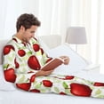 thumbnail image 6 of Fotbe Fruit Apples Pattern Long Sleeve Pajama Set for Men,Sleepwear Set,2-piece Loungewear Set,Soft PJs Comfy Nightwear with Pockets-Medium, 6 of 7