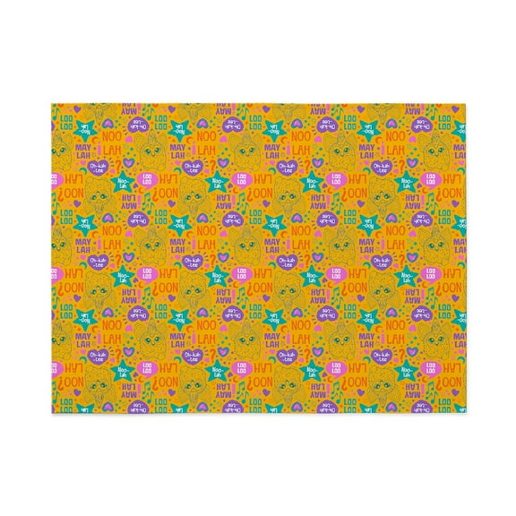 CafePress - Furby Furbish Pattern - Large Plush Fleece Throw Blanket, 80" L x 60" W