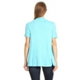 thumbnail image 4 of Women's  Basic Casual Solid Short Sleeve Open Front Cardigan (S-3X), 4 of 4