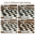 thumbnail image 7 of ODIKA 9'x12' Washable Area Rug Low Pile, Flatwoven, Checkered Tone Gradient Checkerboard Repeating Motif Entry Music for Great Room, Indoor Concept, Large Living, 7 of 7